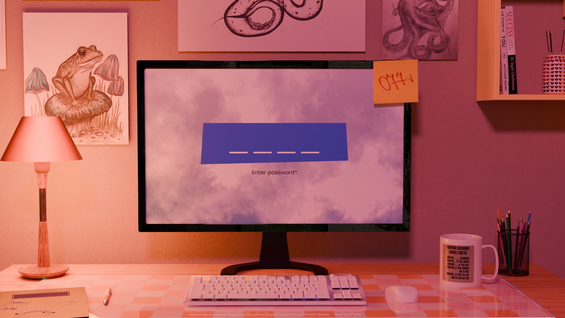 MYVISION studio scene, 3D render